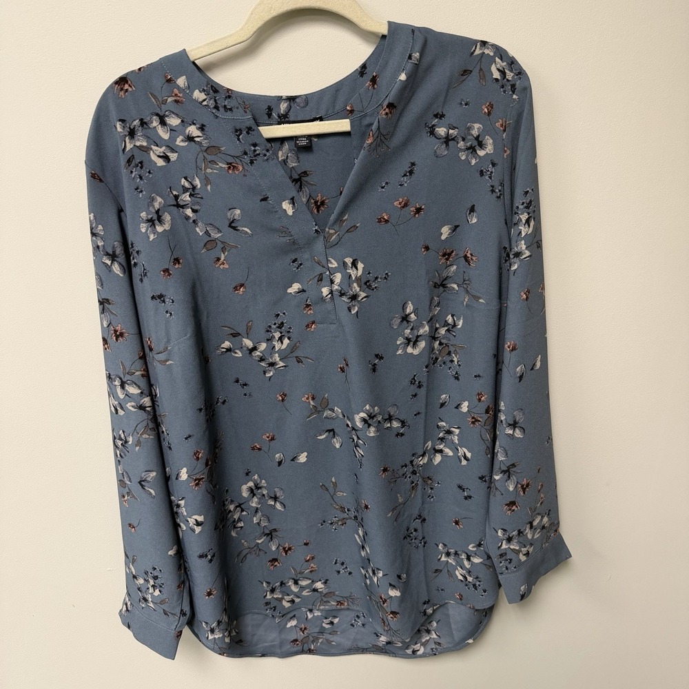 Hilary Radley Whimsical Ditsy Floral Business Casual Soft Romantic Sz XXL Blouse